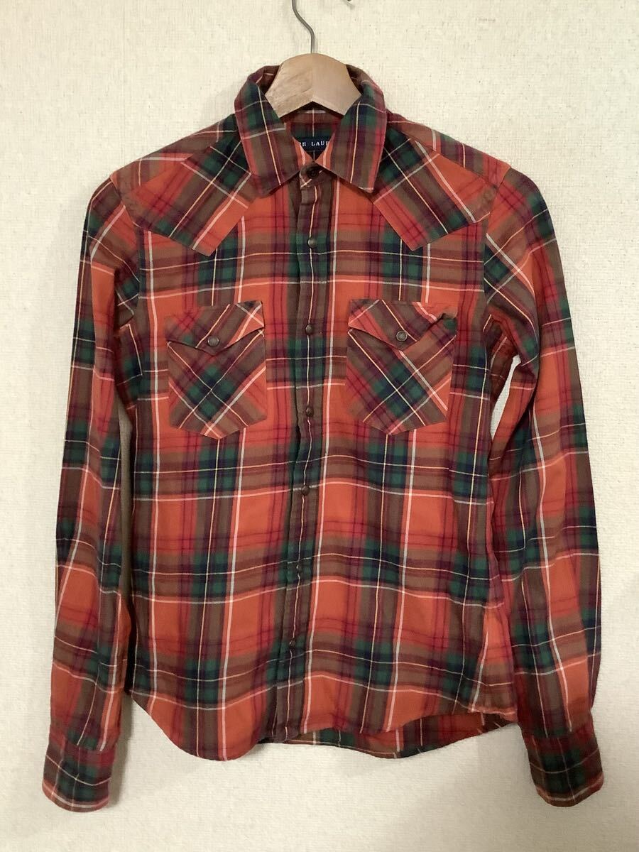RALPH LAUREN ラルフローレン コットンシャツ ウエスタンシャツ レディース セレクト チェック 2拍卖