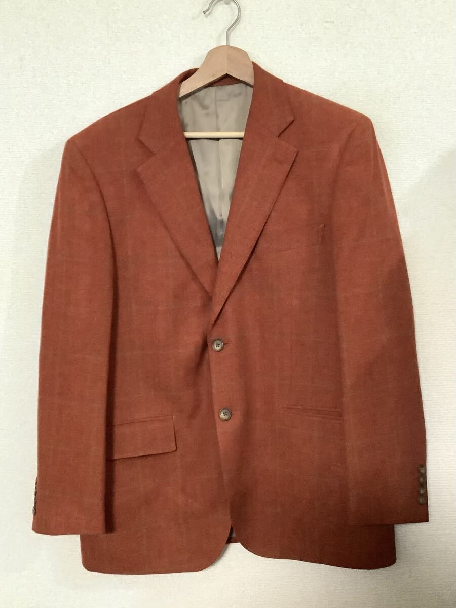 GUABELLO チェック カシミア混ウールジャケット テーラードジャケット ブレザー セレクト 紳士服 メンズ ウール L拍卖