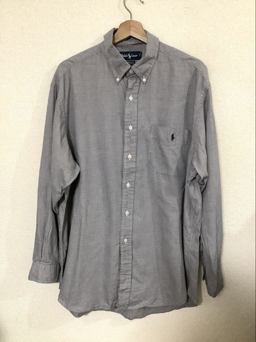 Ralph Lauren ラルフローレン VARMOUTH ボタンダウン 長袖シャツ コットンシャツ ビンテージ セレクト メンズ 17拍卖
