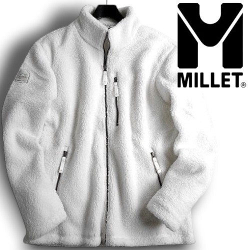 MILLET ミレー 日本未発売モデル 高保温ボアフリース×裏起毛 フルジップ ボアジャケット ブルゾン 42220 IV 105/XL ▲050▼bus002mi拍卖