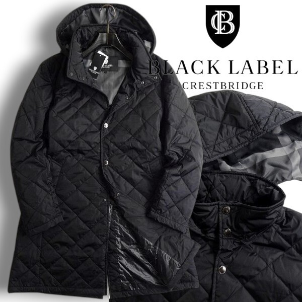 BLACK LABEL CRESTBRIDGE ブラックレーベル 定価6.8万 リモンタナイロン 中綿キルティング コート パデッドコート 806 09 L▲275▼bus9261a拍卖