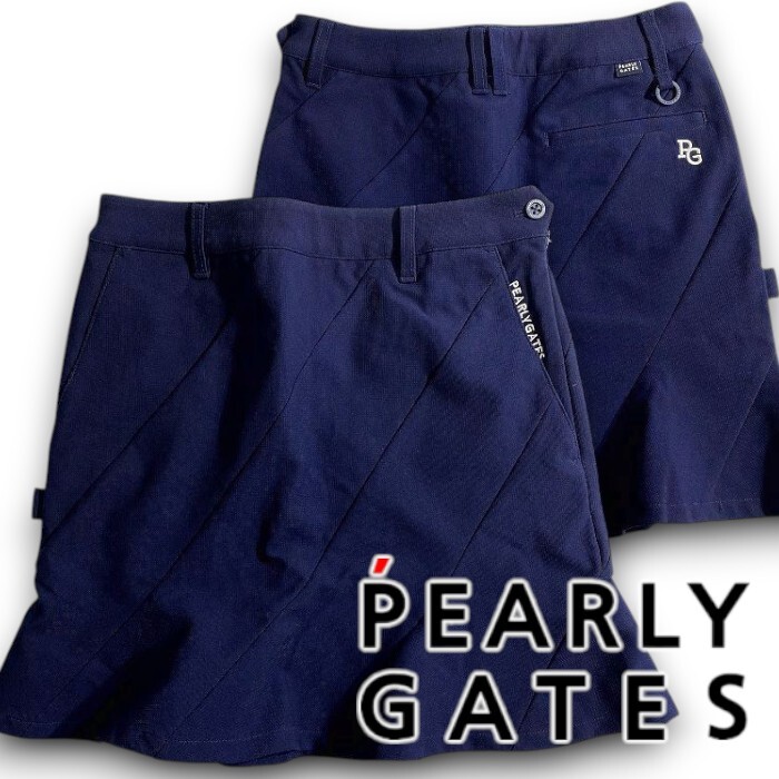 PEARLY GATES パーリーゲイツ 定価3.3万 マーメイドフレア 4WAYストレッチ ミニスカート ゴルフ レディース 3134312 121 0 ▲050▼51002w05拍卖
