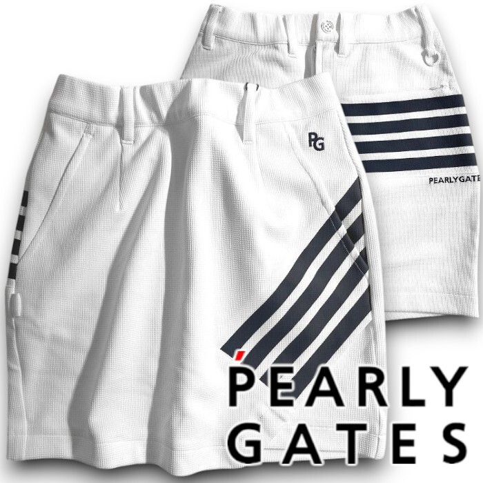PEARLY GATES パーリーゲイツ 定価3.5万 Peワッフル ストレッチ ラップ風 ミニスカート ゴルフ レディース 3134414 030 00 ▲053▼51003w03拍卖
