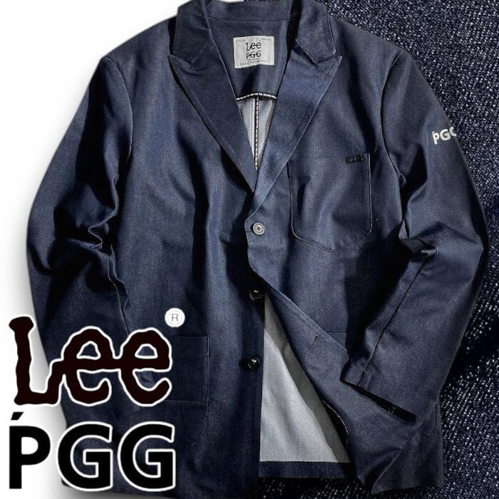 PGG by PEARLY GATES × Lee パーリーゲイツ リー 定価7万 リサイクルデニム テーラード ジャケット ゴルフ 2223901 121 5▲077▼51007w06拍卖