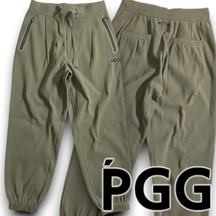 PGG by PEARLY GATES パーリーゲイツ 定3万 ポリエステルヤーン ジョガーパンツ ニットパンツ ゴルフウェア 2236915 180 M ▲034▼51009w10拍卖