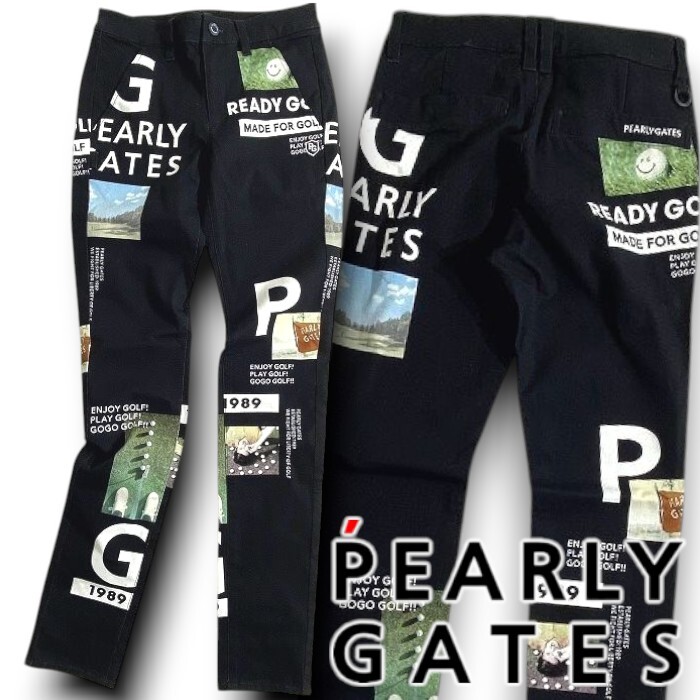 PEARLY GATES パーリーゲイツ 定価3.1万 フォトプリント 総柄 ストレッチ ロングパンツ ゴルフ レディース 2231916 120 00▲035▼51009w18拍卖