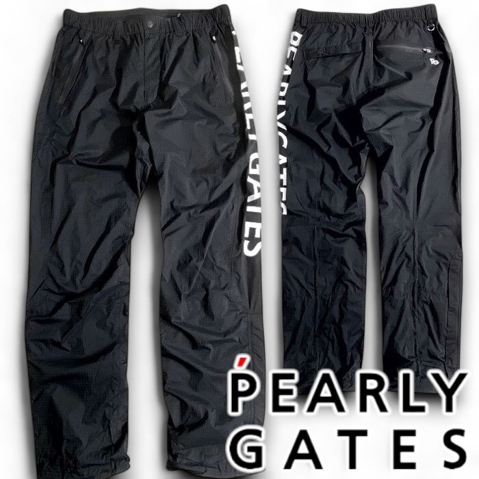 PEARLY GATES パーリーゲイツ 定価2.7万 撥水×防風 Nyドビー ストレッチ パンツ レインウェア ゴルフウェア 2989301 120 6▲030▼51015w06拍卖