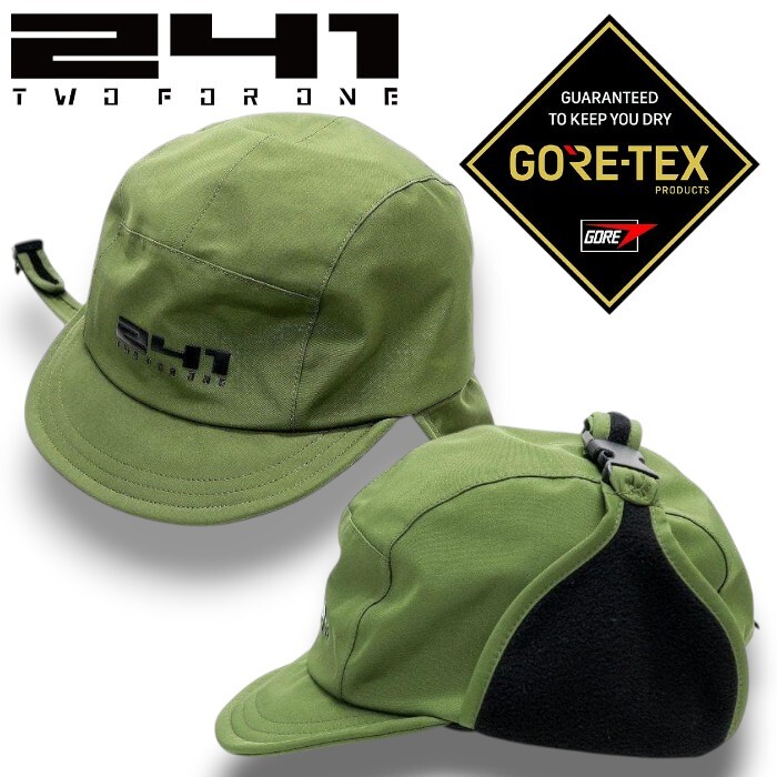 241 TWO FOR ONE 新品 GORE-TEX EAR FLAP CAP 防水 イヤーフラップ 5パネル キャップ 帽子 MB7001 クローバー 56~60cm ▲015▼41003w02拍卖