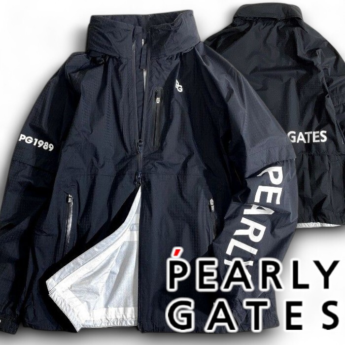PEARLY GATES パーリーゲイツ 定価3.9万 撥水×防風 Nyドビー ジャケット レインウェア ゴルフ レディース 2988302 120 2 ▲044▼51016w03拍卖
