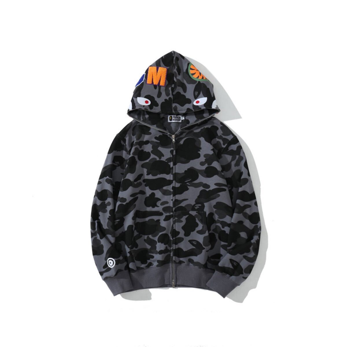 【人気デザイン】アベイシングエイプ パーカー a bathing ape シャークパーカー bape シャークパーカー 男女兼用 長袖 パーカー 拍卖