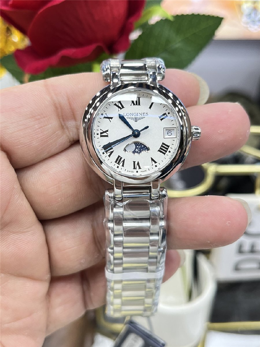Longines Prima Luna Quartz Silver Dial 腕時計 レディース ウォッチ 自動巻き L8.115.4.71.6拍卖