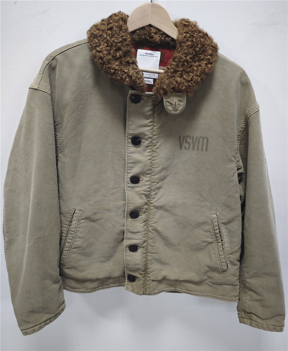 ヴィズヴィム VISVIM FIL PURSER DECK ジャケット メンズ アウター カーキ色 ヴィンテージ加工 タイガー SIZE3拍卖