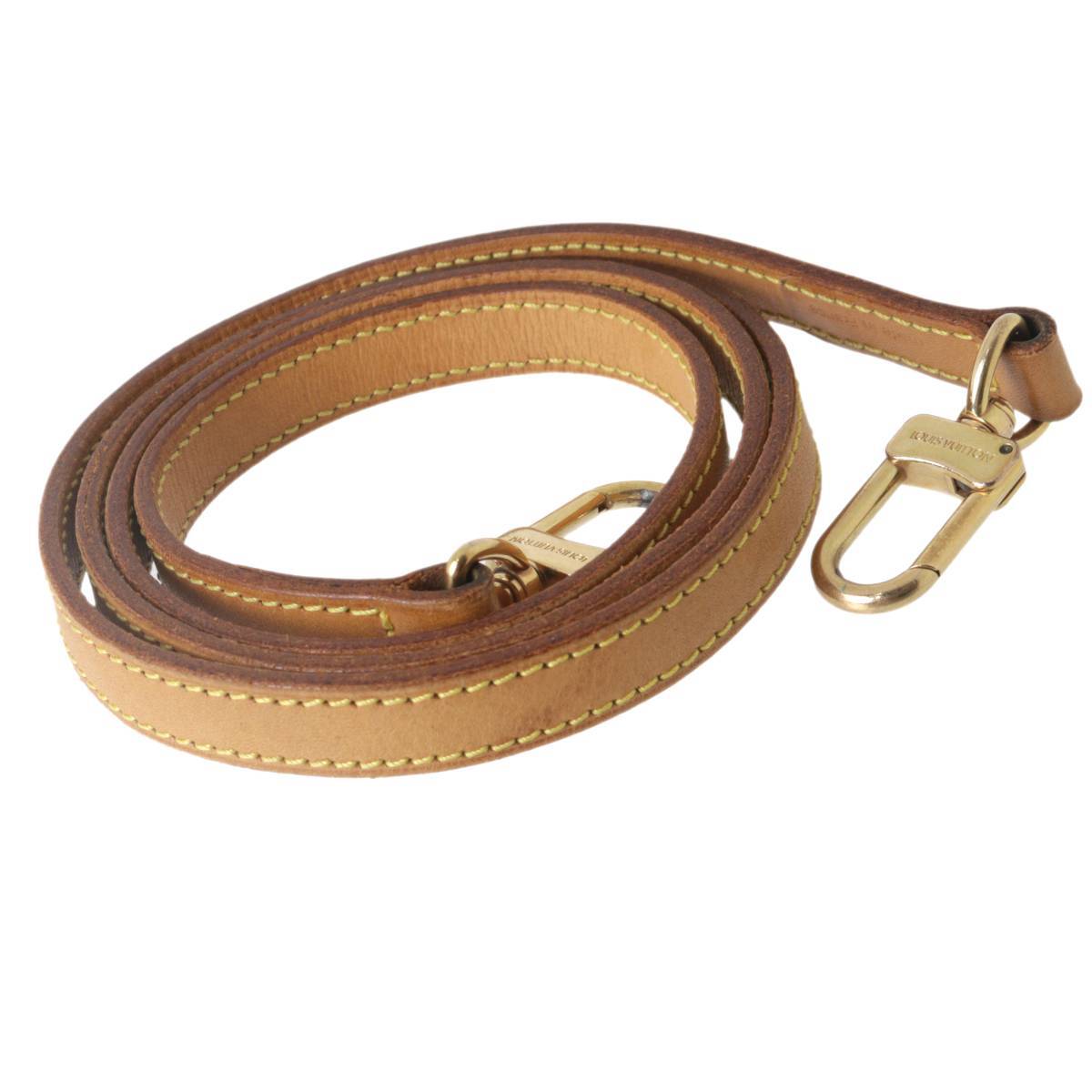 LOUIS VUITTON ルイヴィトン ヌメ革ショルダーストラップ ベージュ 全長約121cm 幅15mm NT Bランク拍卖