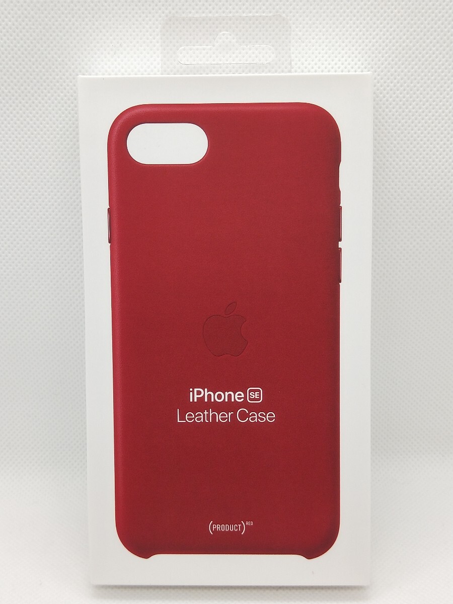 (W18)APPLE  iPhone7/iPhone8/iPhoneSE用 レザーケース アップル レッド拍卖