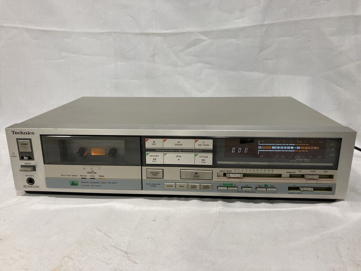 28.11) Technics テクニクス カセット デッキ RS-B70 2モーター 通電のみ確認済 動作未確認拍卖