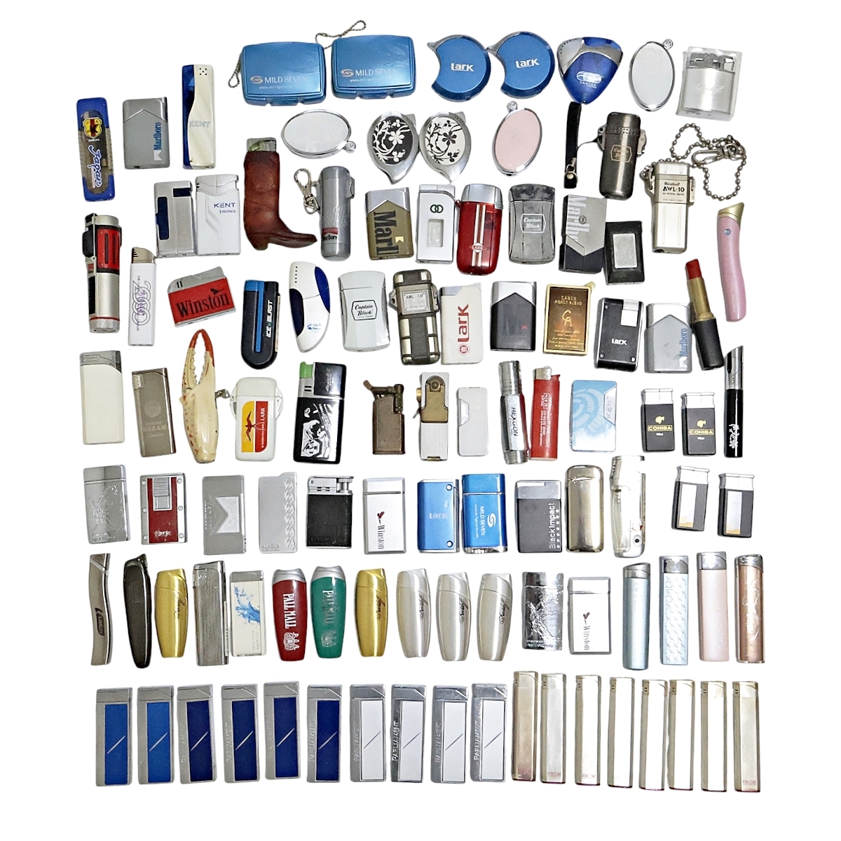 ★【102点セット】ヴィンテージ ライター ウィンストン マルボロ ケント ラーク マイルドセブン 等 携帯灰皿含 大量 まとめ_0FJ_C1017-F01B拍卖