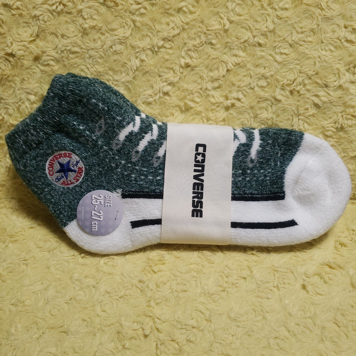 コンバース ルームソックス グリーン 福助拍卖
