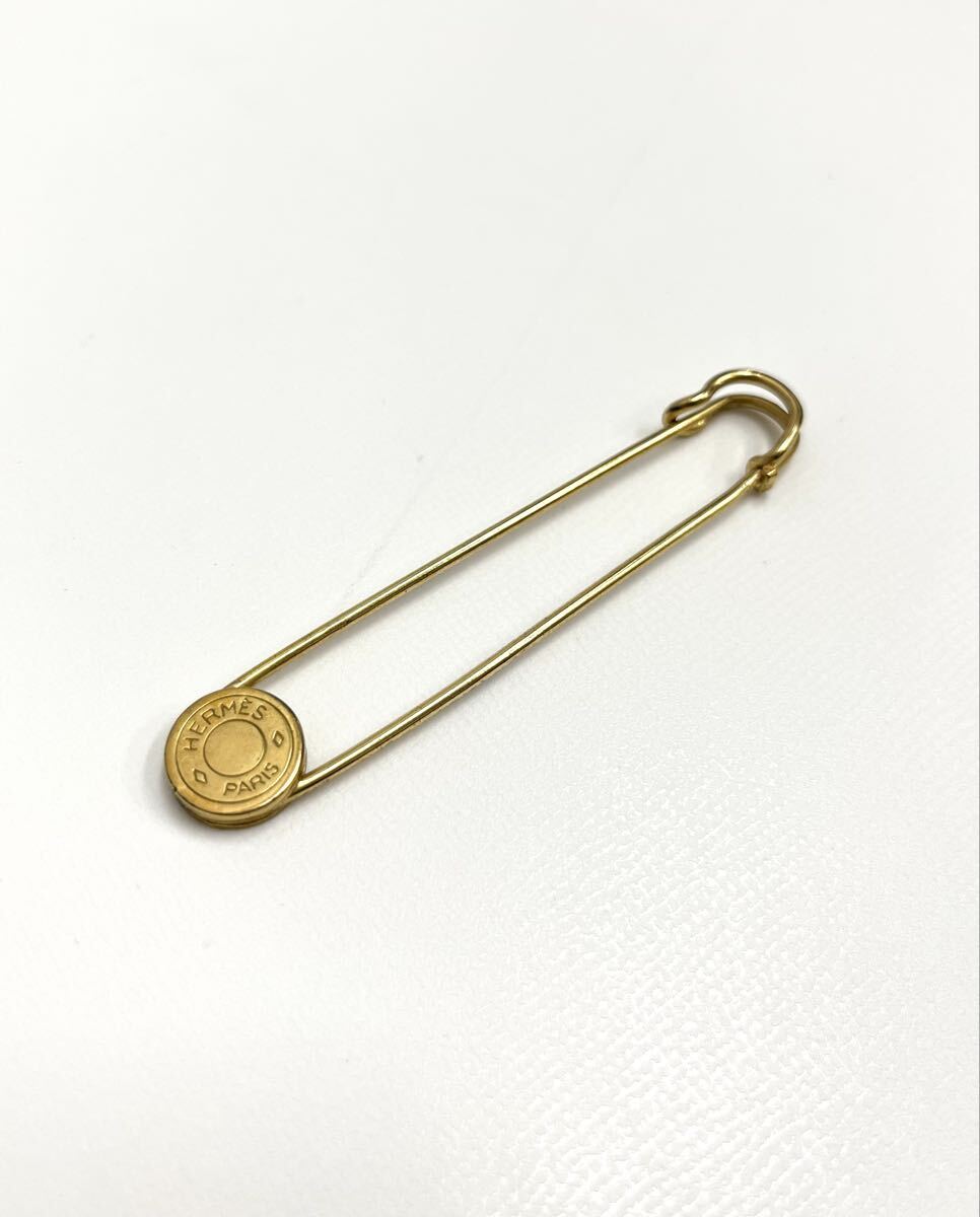 HERMES エルメス セリエ ピンブローチ GOLD ゴールド 安全ピン 小物 アクセサリー 拍卖