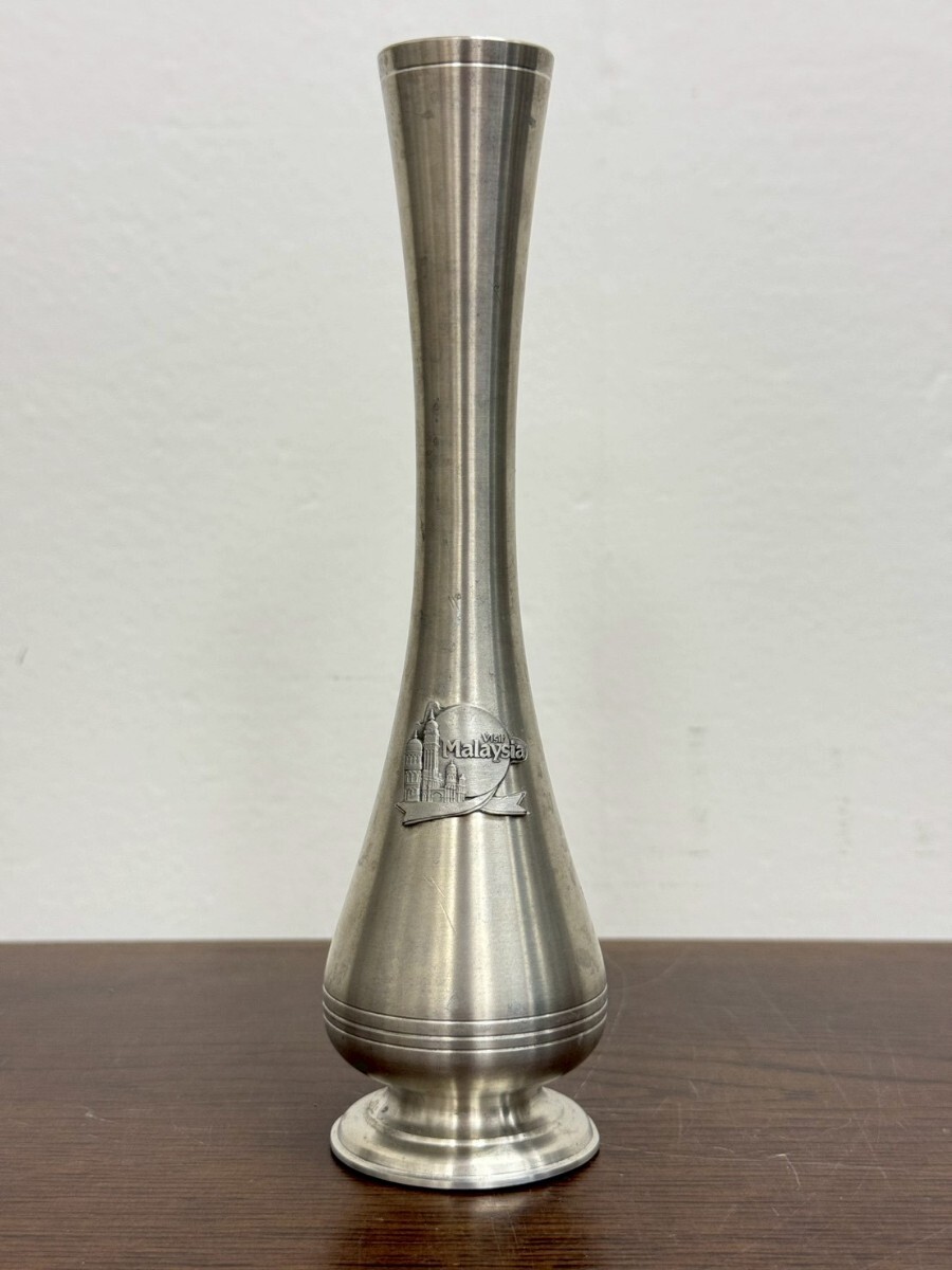 I★ 錫製 一輪挿し TUMASEK PEWTER ピューター マレーシア シンガポール製拍卖