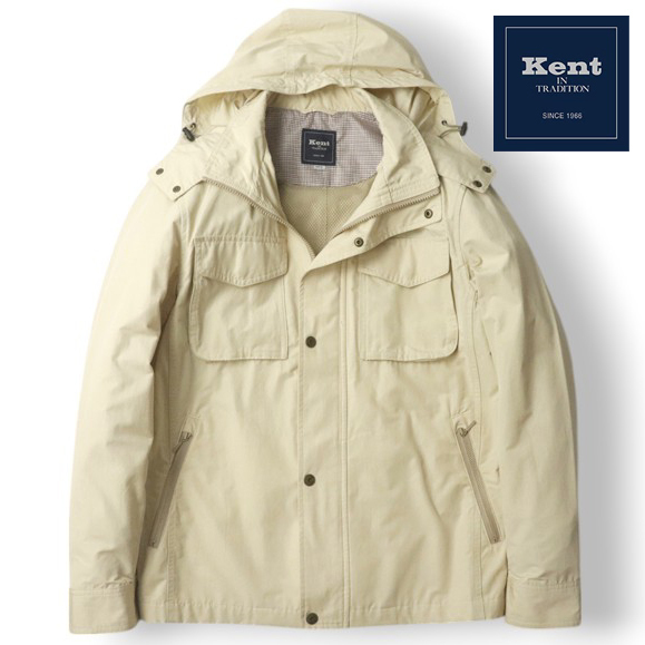 石津謙介 VAN JAC 美品 KENT ケント 春夏 3シーズン ポリコットン ゆったり フィールドコート ベージュ L【参考価格¥25,300-】拍卖