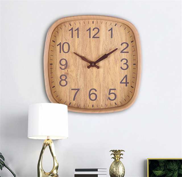 壁掛け時計 時計 壁掛け 掛け時計 おしゃれ 四角 北欧 オシャレ 静音 木目調 連続秒針 置き時計 シンプル プレゼント SALE0502拍卖