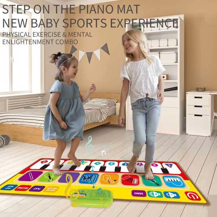 知育玩具 おもちゃ 音楽マット ピアノマット 楽器効果音 録音再生機能 滑り止め付 知能 キッズ 男の子 女の子 プレゼント 誕生日 qwer0048拍卖