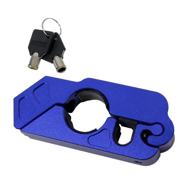バイク用 シフトブレーキロック バイク シフト ブレーキ ロック 防犯 盗難 防止 ブルー 青 セキュリティ 強化 ブレーキ アクセルロック拍卖