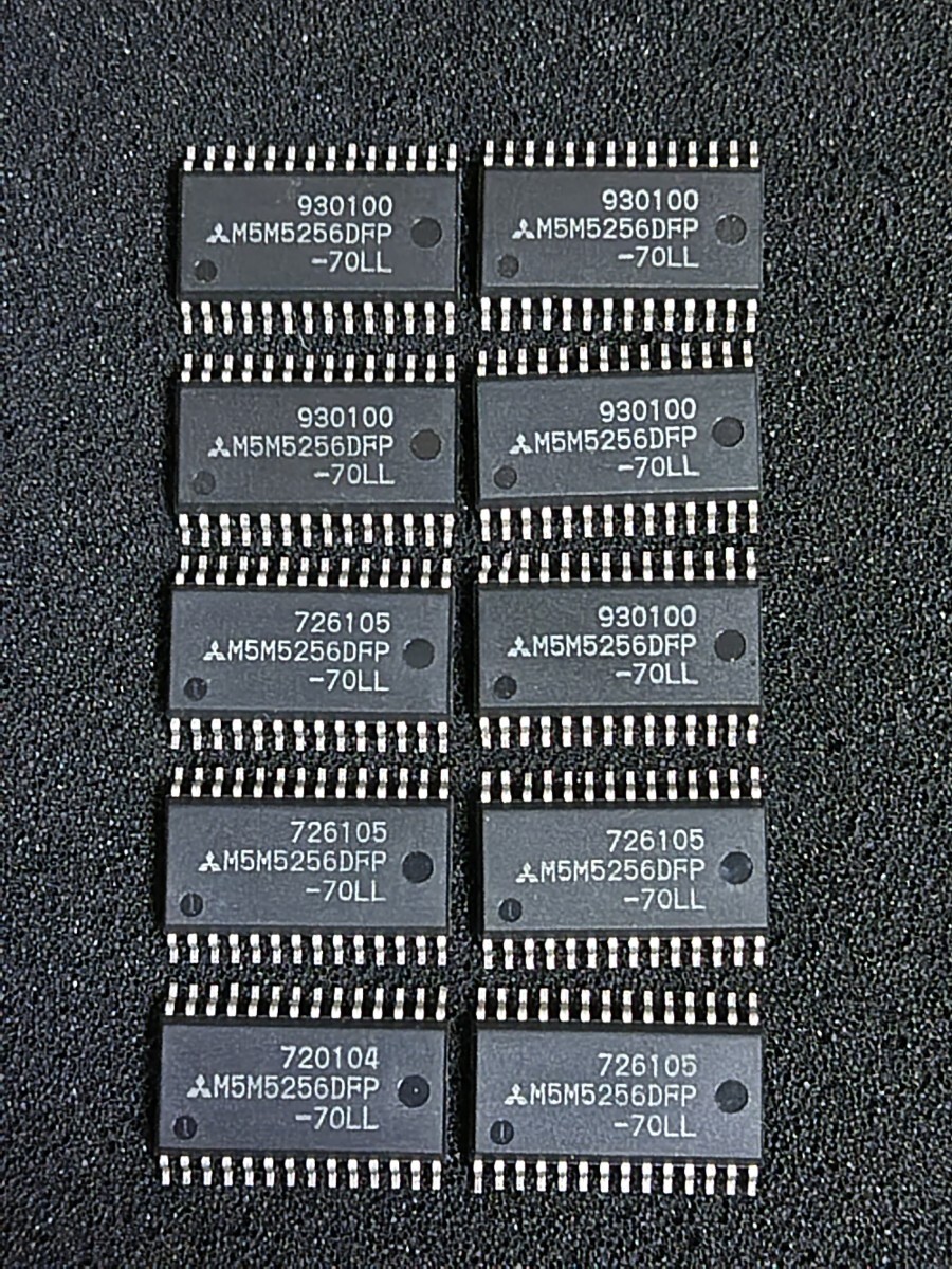 M5M5256DFP-70LL 三菱電機製 256Kビット CMOS SRAM アクセスタイム 70nS フラットパッケージ (10個セット) 62256拍卖