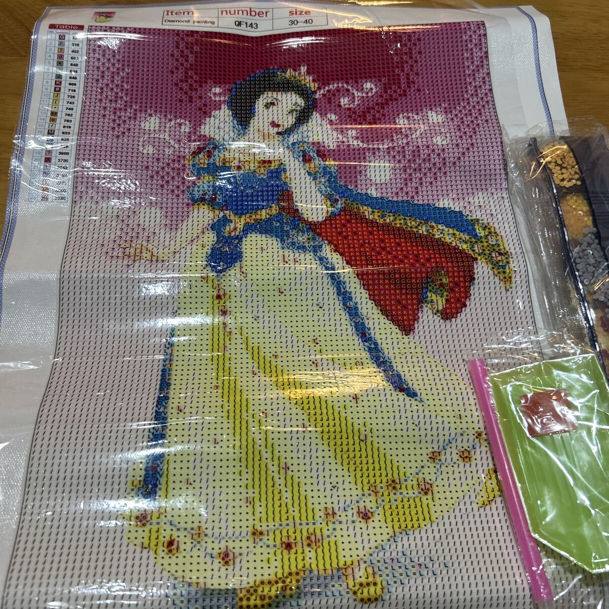 新品 白雪姫 全身  ディズニープリンセス ダイヤモンドアート 30かける40拍卖