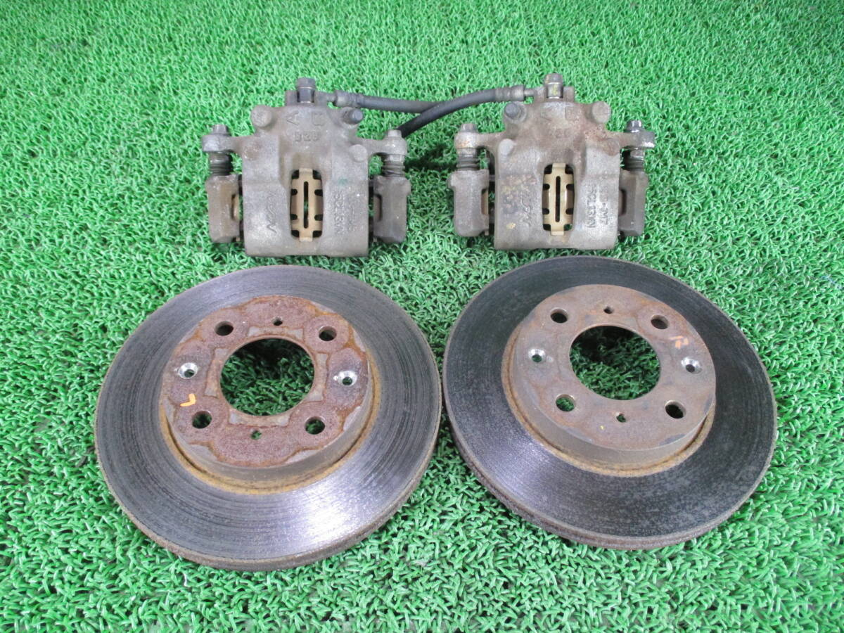 ★保証付★ フィット DBA-GE6 フロントブレーキキャリパー&ローター左右 パッド付 ■前期/L13A■ GE7 宮城(SE126)F-08な 梱包サイズ:C拍卖