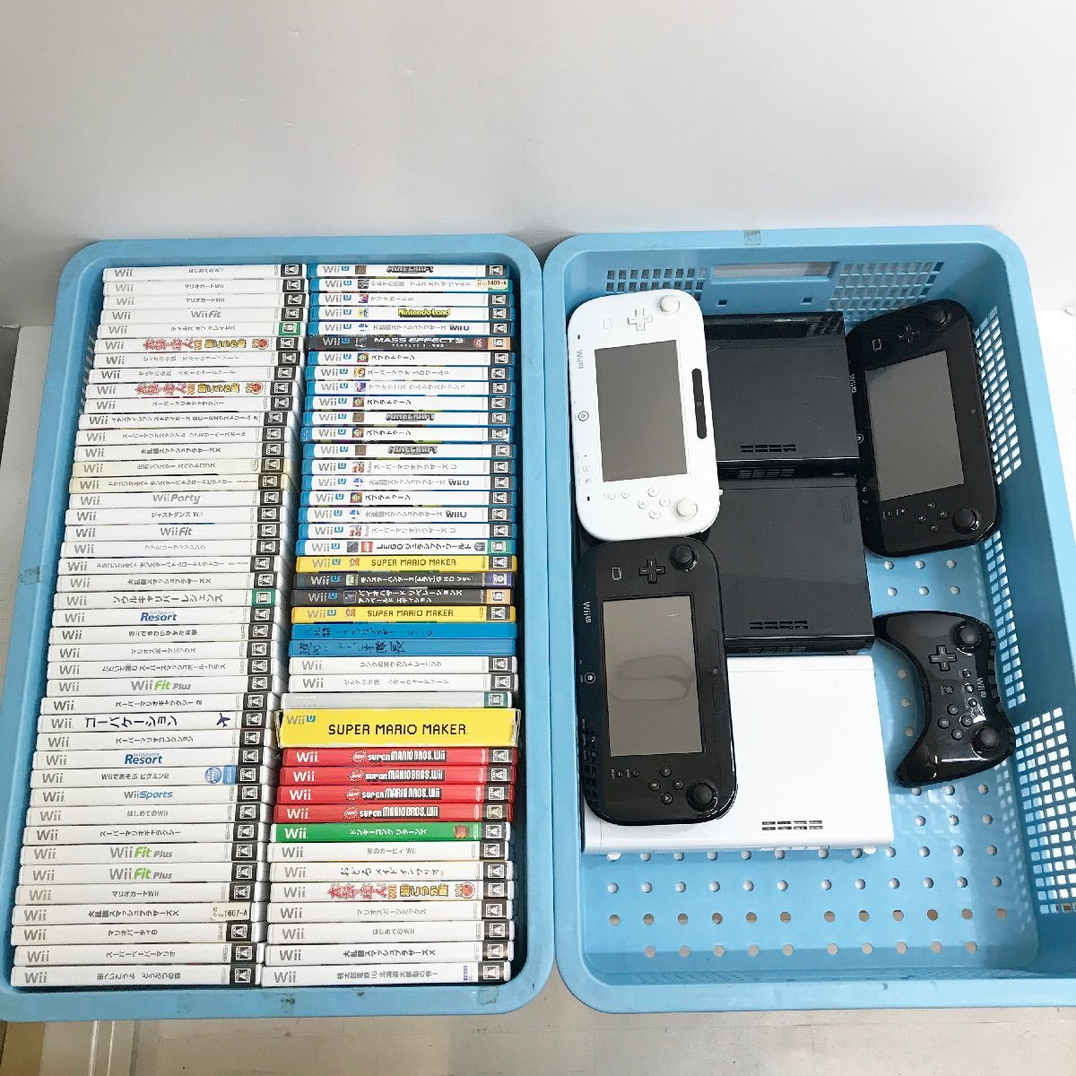【ジャンク品】 WiiU本体×3台本体のみ、WiiUソフト×26、Wiiソフト×57 充電ケーブル等欠品★未検品【ゲーム-347】拍卖