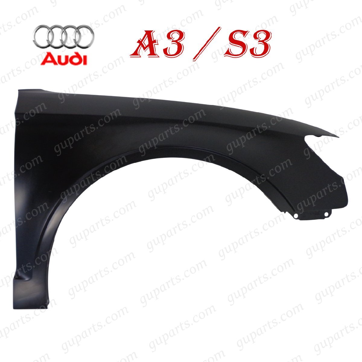 アウディ A3 S3 2014~ 8V フロント 右 フェンダー 8V5821106A ウインカー 穴無拍卖