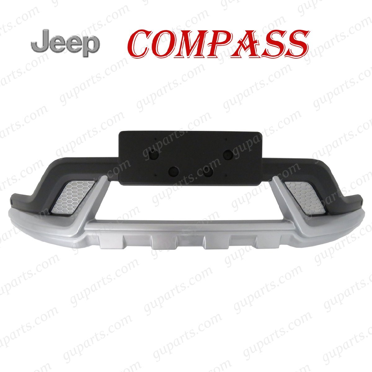 JEEP JEEP コンパス 2017~ フロント バンパー ガード プロテクター MP 型 メッキ クローム 黒 エアロ M624拍卖