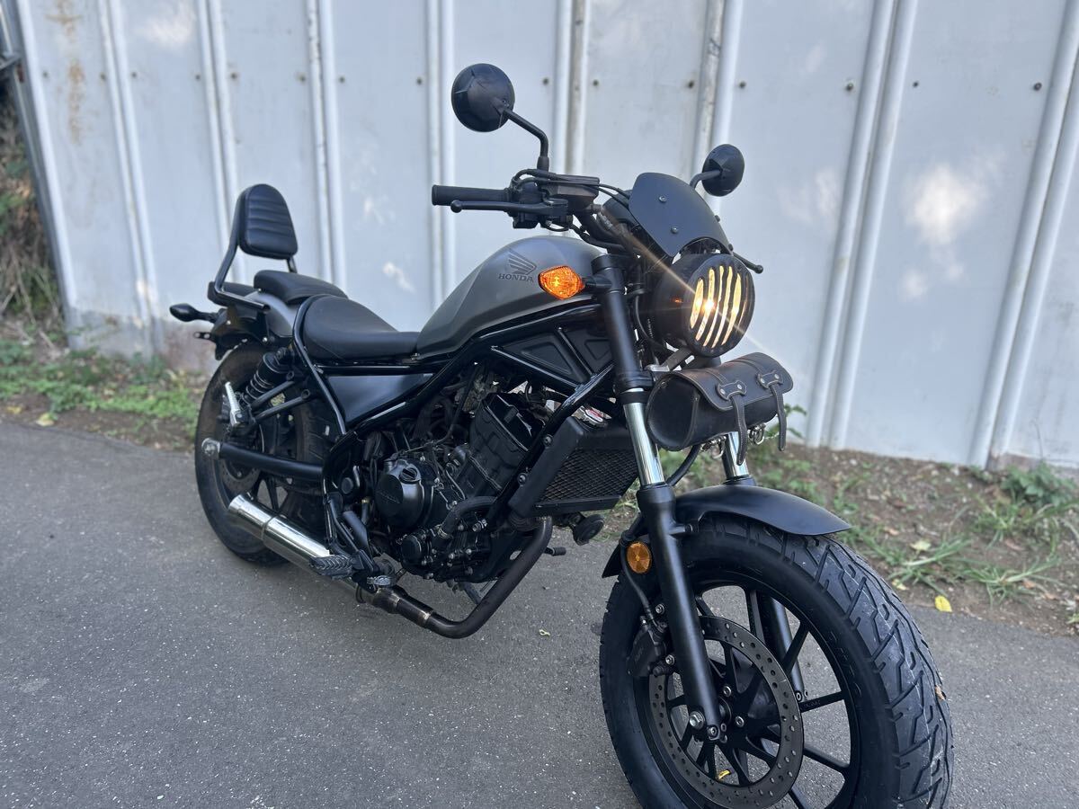 【動画あり】レブル250 MC49 前タイヤ新品整備多数社外マフラー 低走行車 アメリカン拍卖