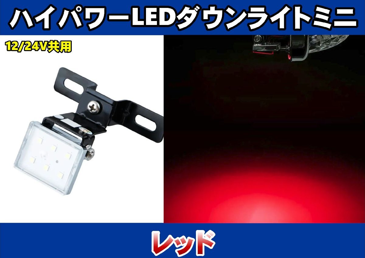 ハイパワーLEDダウンライトミニ 12/24V共用 レッド拍卖