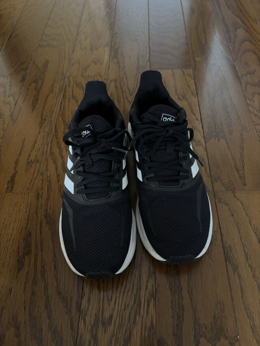 adidas アディダス スクールシューズ ブラック スニーカー 25.5cm 拍卖