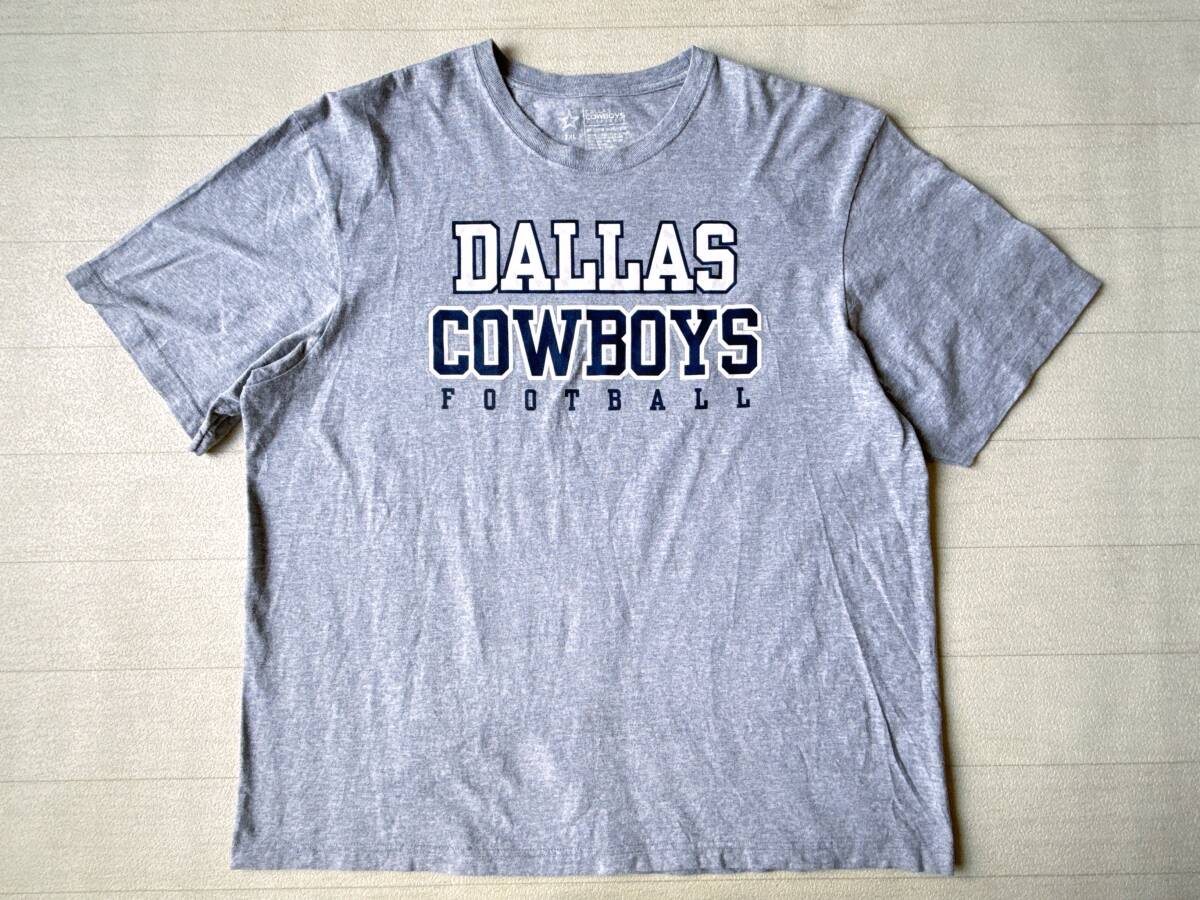 ☆送料無料☆ DALLAS COWBOYS AUTHENTIC USA直輸入 古着 半袖 NFL ダラス・カウボーイズ Tシャツ メンズ 2XL グレー トップス 中古 即決拍卖