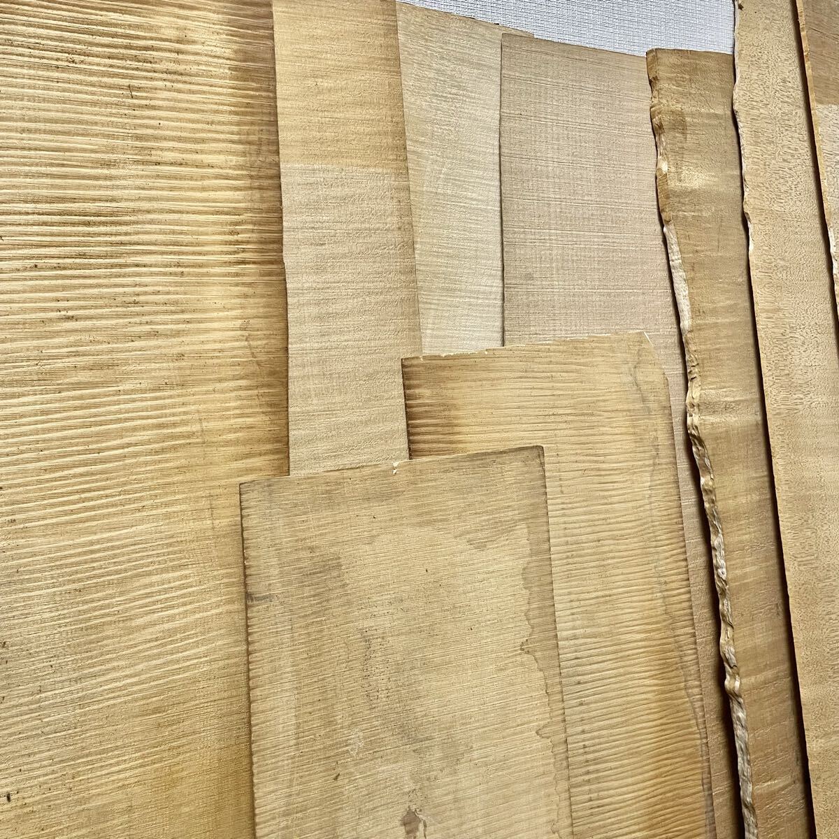 【楽器用材】楓 縮杢 薄板 1230×220×3 他拍卖