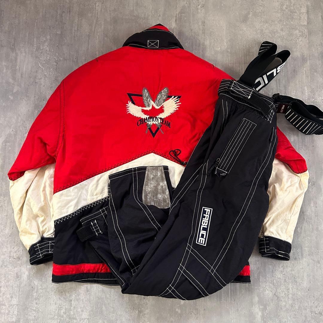 Z161【XL】ファブリス FABLICE スキーウェア スノボーウェア セットアップ 刺繍 上下セット 上下 大きいサイズ LL 2L O アーカイブ拍卖