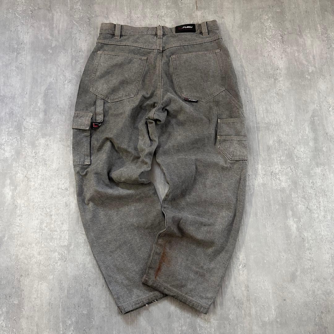 Z170【W38 超極太】B系 FUBU フブ ペインターパンツ ペインターデニムパンツ アーカイブ デニム ジーンズ ヒップホップ XL 2XL拍卖