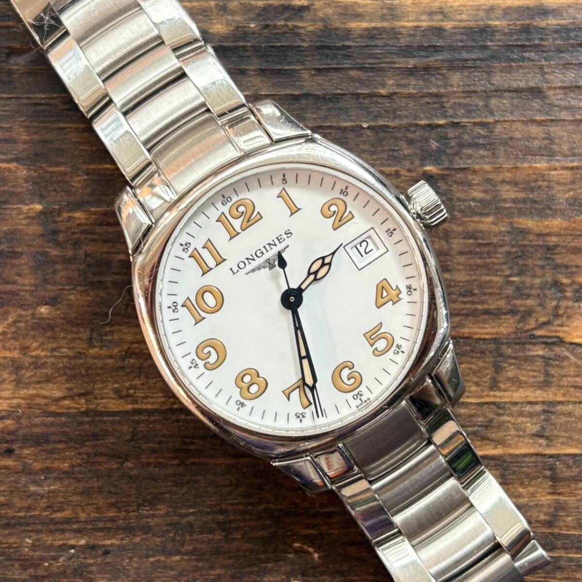 7579 稼働品/ロンジン/L2.198.4/スピリット/ホワイト/SS/クォーツ/Longines/Spirit/Quartz拍卖