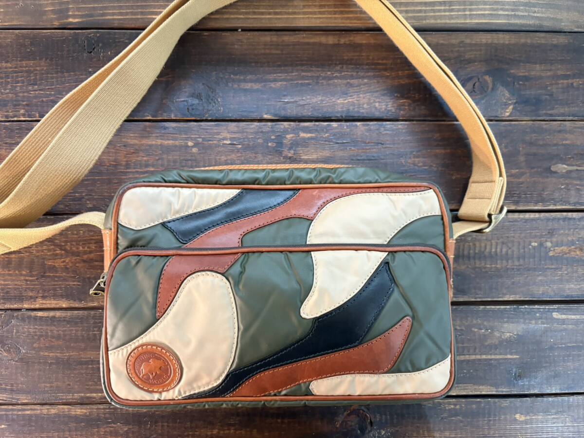 7548 ハンティングワールド/ショルダーバッグ/バチュークロス/パッチワーク/迷彩/斜め掛け/カモフラージュ/Hunting World/Shoulder Bag拍卖