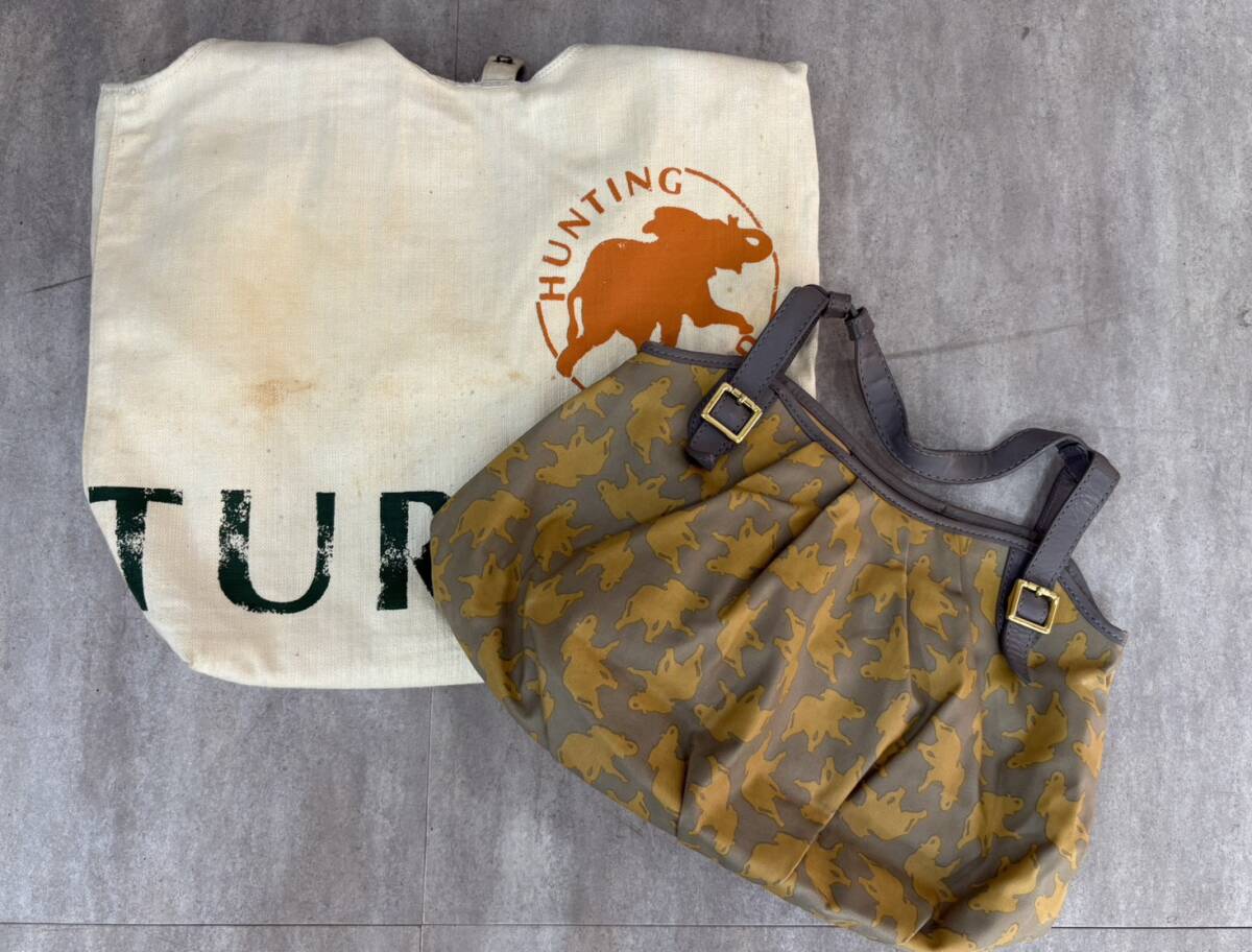 7556 ハンティングワールド/ハンドバッグ/エコバッグ/リバーシブル/ロゴ/まとめて/Hunting World/Eco Bag/Hand Bag拍卖