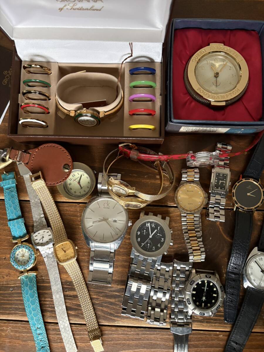 7559 時計まとめて/Seiko/Citizen/CK/BULOVA/LANCEL/その他/クォーツ/手巻き/置時計拍卖