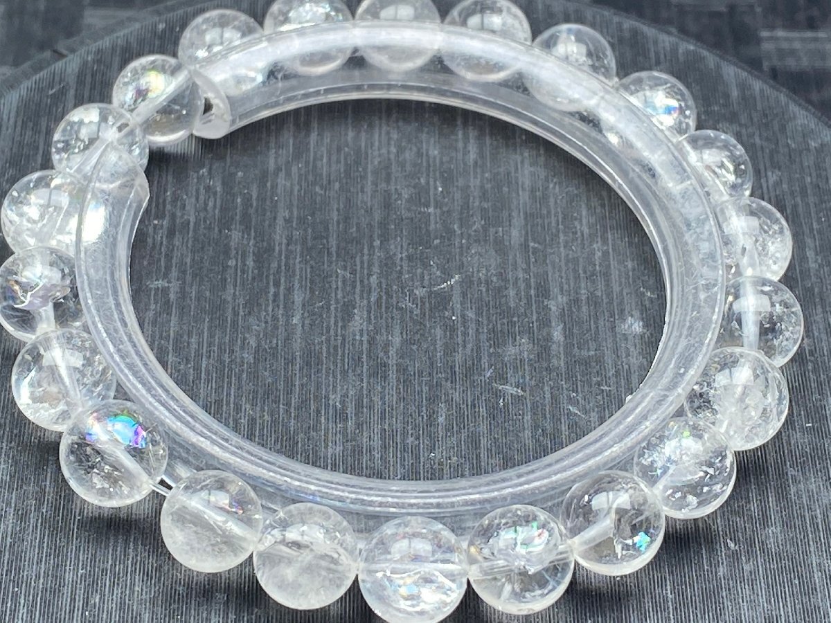 即決 0623a558 天然石★【レインボーアイリスクォーツ】★ ブレス 8.2-8.9mm(新品)拍卖