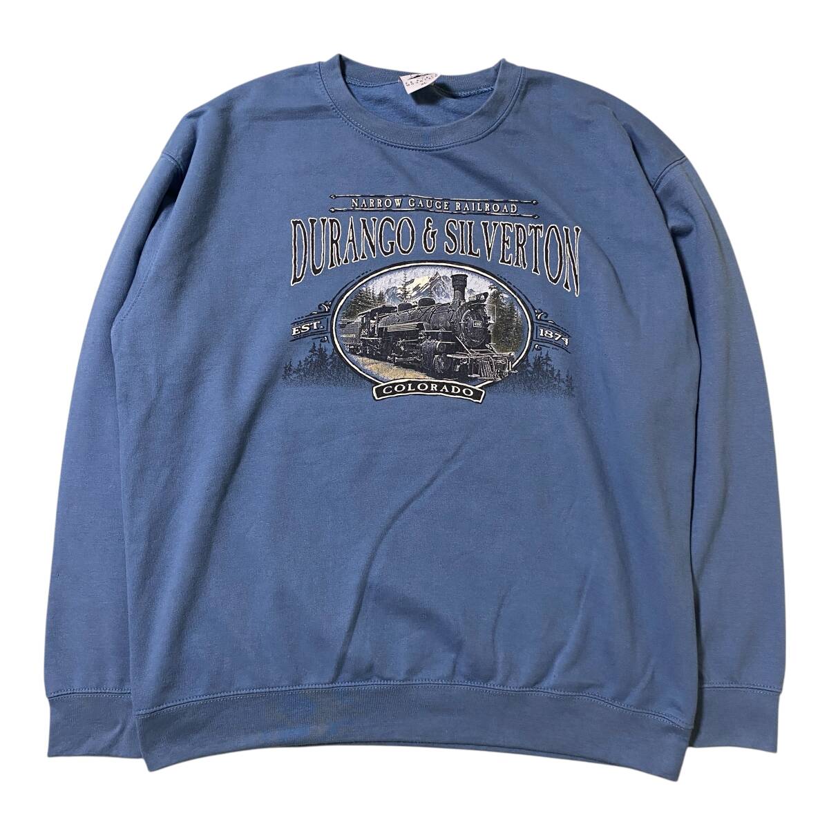アメリカ古着 デュランゴ&シルバートン狭軌鉄道  スウェット トレーナー XLサイズ US古着 【H335】拍卖