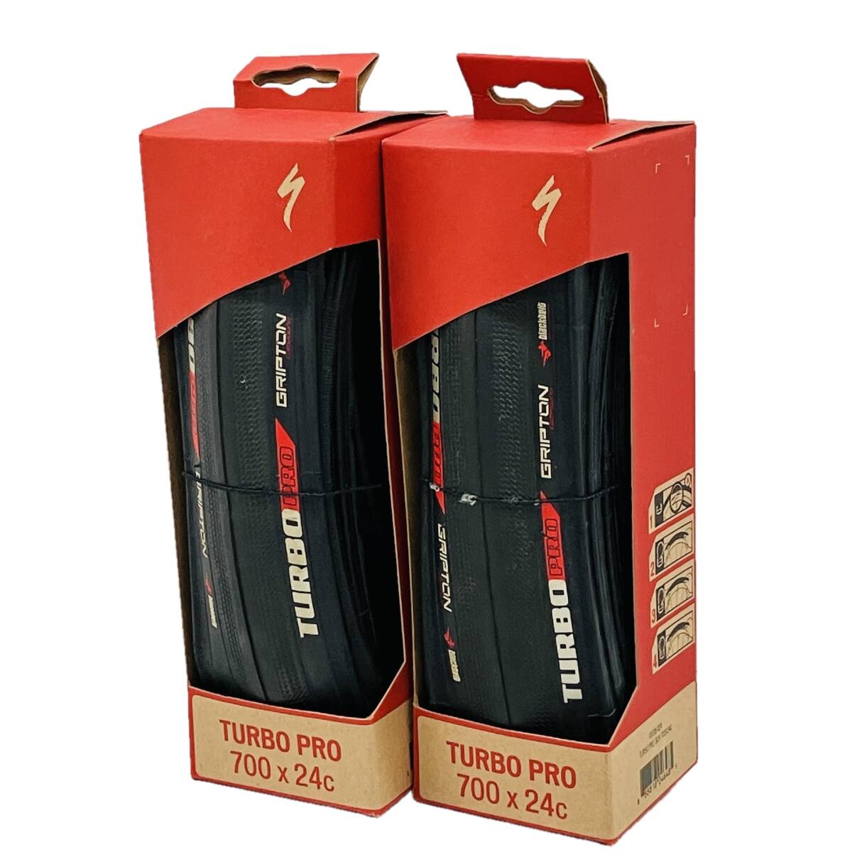 SPECIALIZED 00016-1124 TURBO PRO 700×24c ロードバイク クリンチャータイヤ 2本セット スペシャライズド ターボプロ 未使用 C10560672拍卖