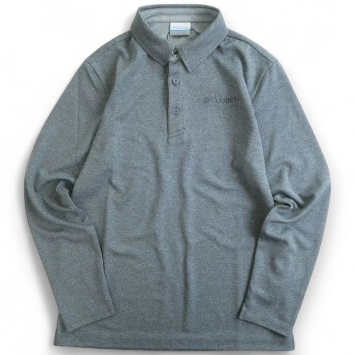 Columbia Sportswear コロンビア スポーツウェア 新品 メランジ調 長袖 ポロシャツ アウトドアウェア YMG930 グレー 95/M▲005▼30512k07拍卖
