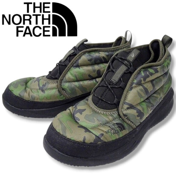 THE NORTH FACE ノースフェイス 新品 定1.4万 リップストップナイロン 迷彩柄 ヌプシ スノーブーツ シューズ NF02273 28cm ▲045▼40214m06拍卖