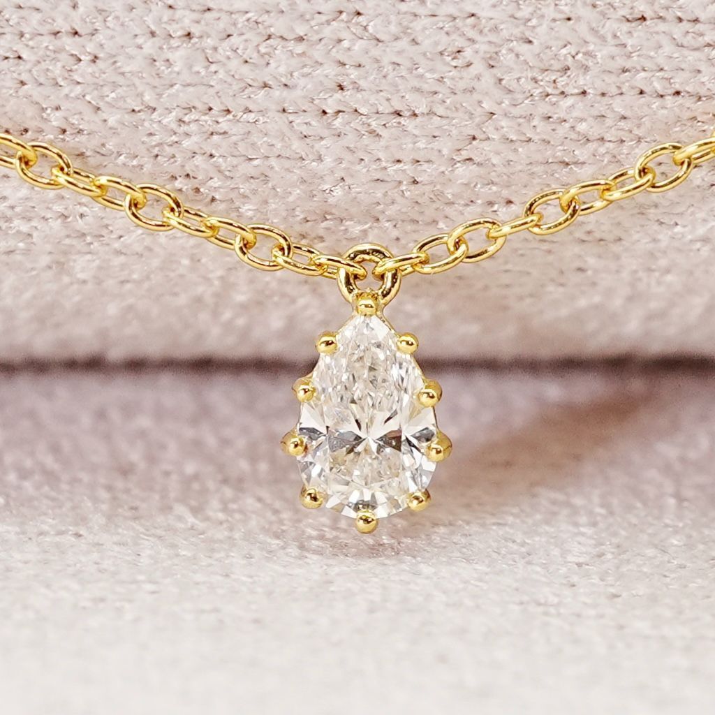 アーカー ドロップシェイプ ダイヤモンド K18 ネックレス/24-4016拍卖